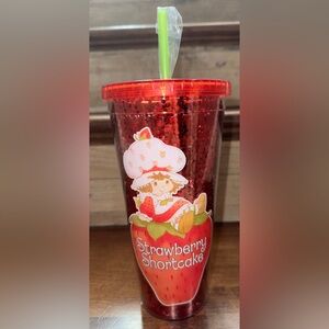 Super Cute 🥰 Strawberry Shortcake Red Glitter Tumbler